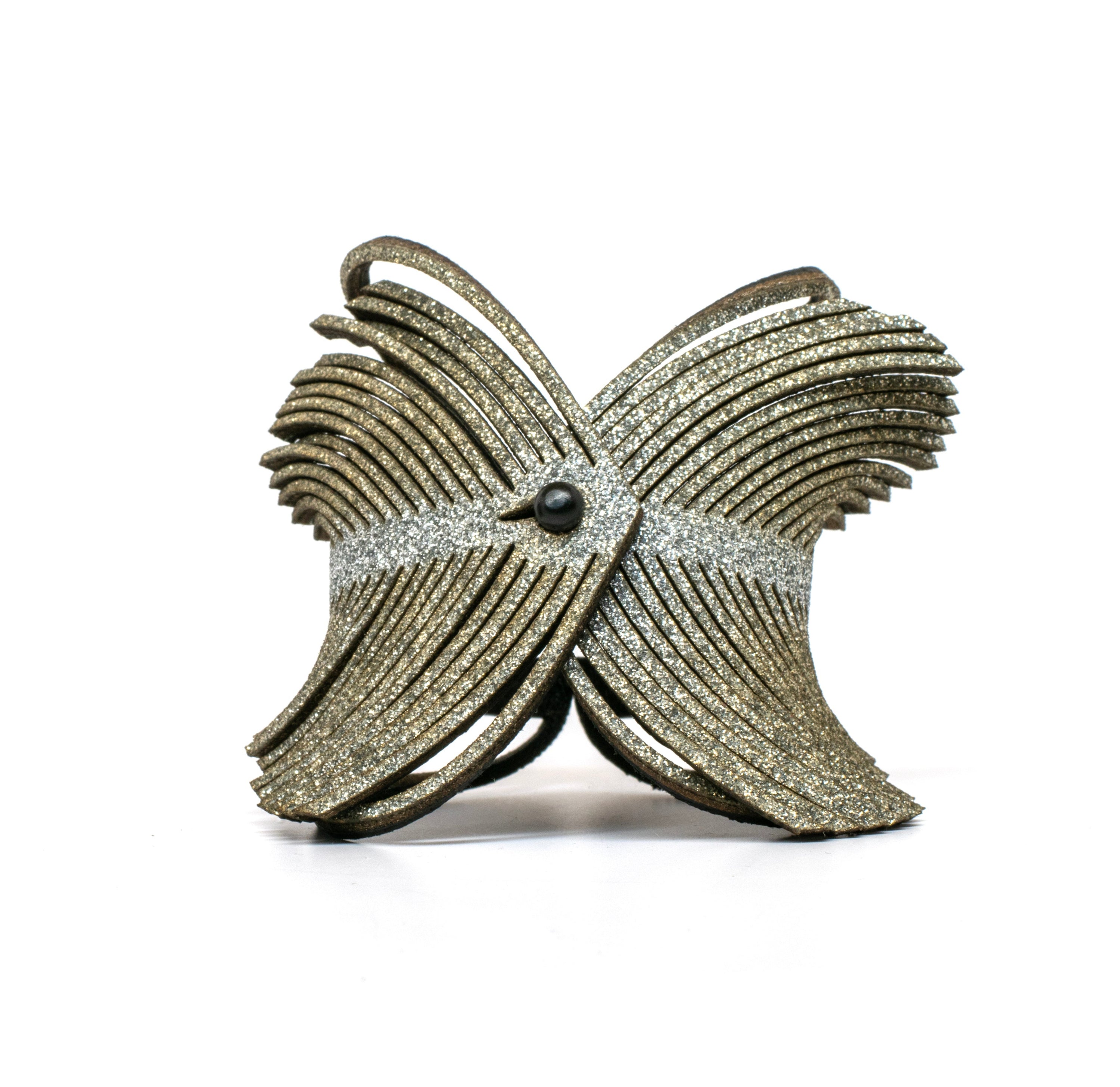 Two Cottonwood Leaves  Bracelet