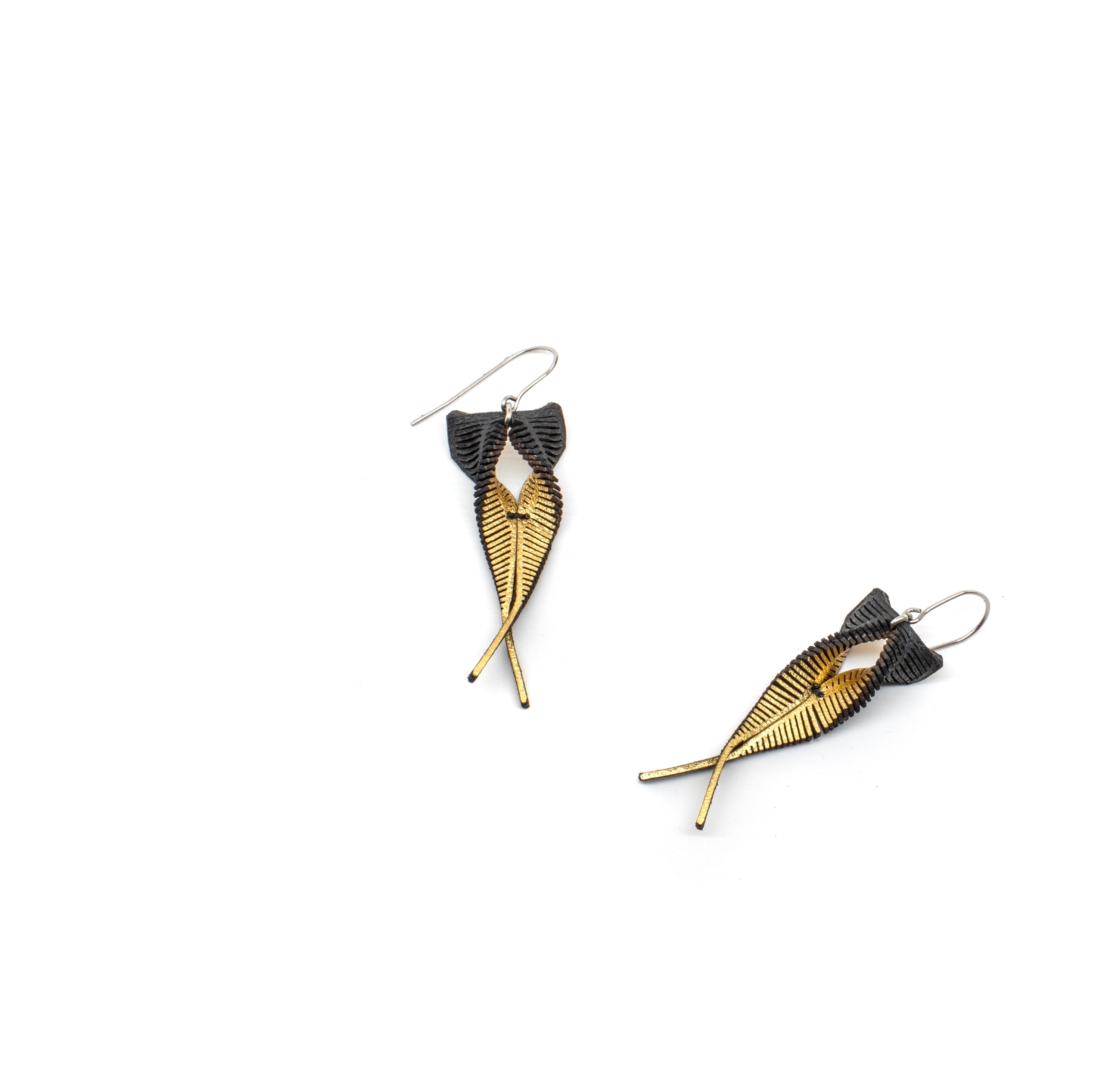 Interference Tiny Moth Earrings