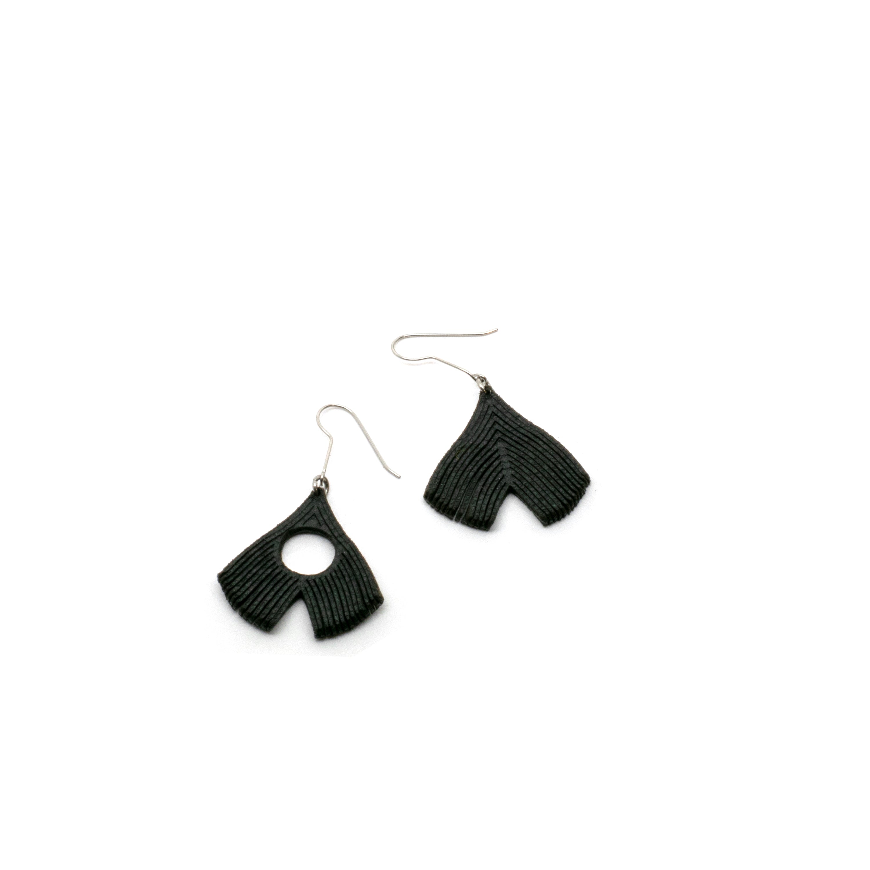 Sunrise Over Cottonwoods Earrings in Black