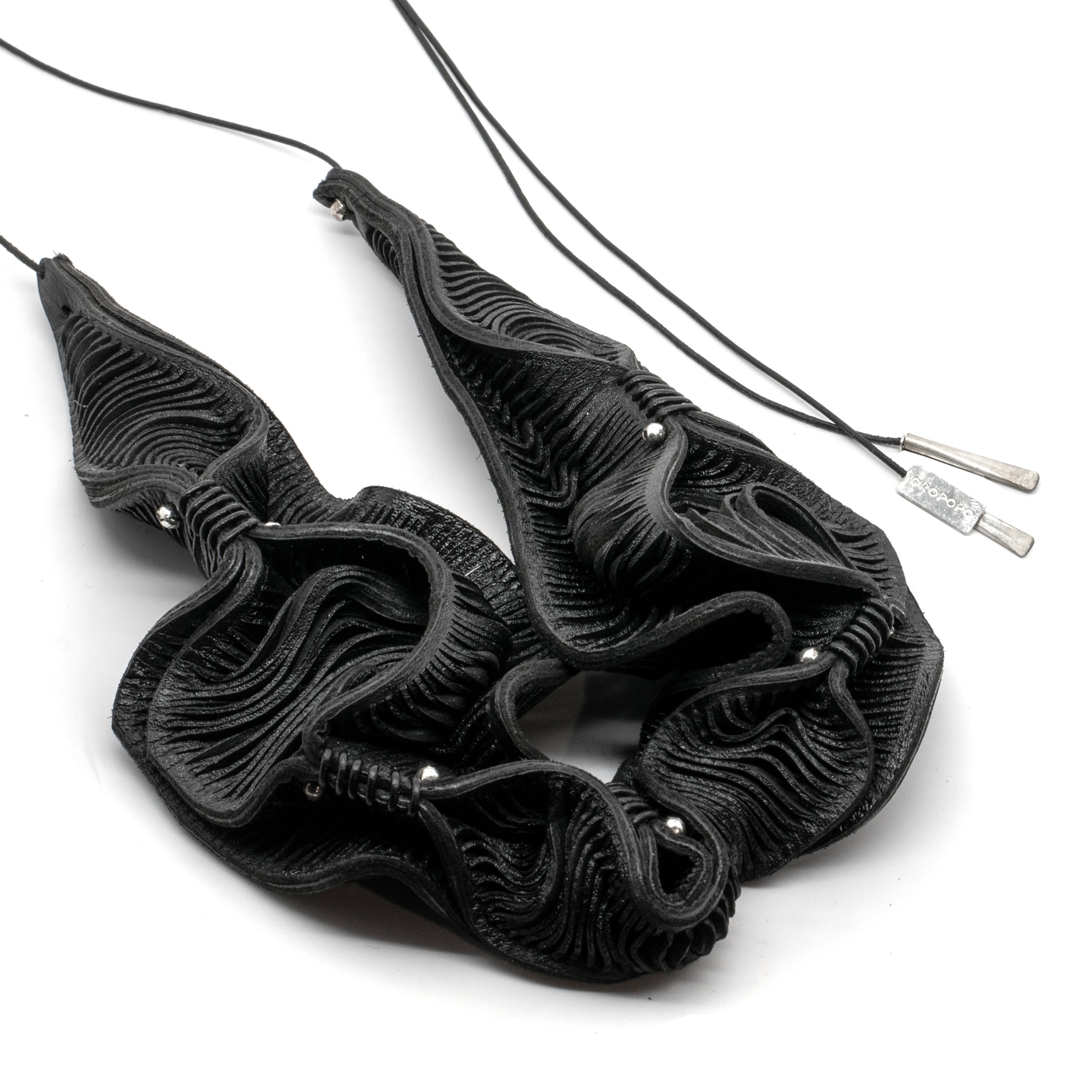 Double Oryx Necklace in Black