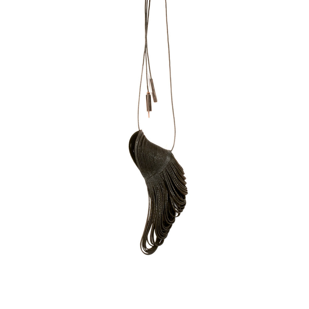 Stirrup Necklace in Black