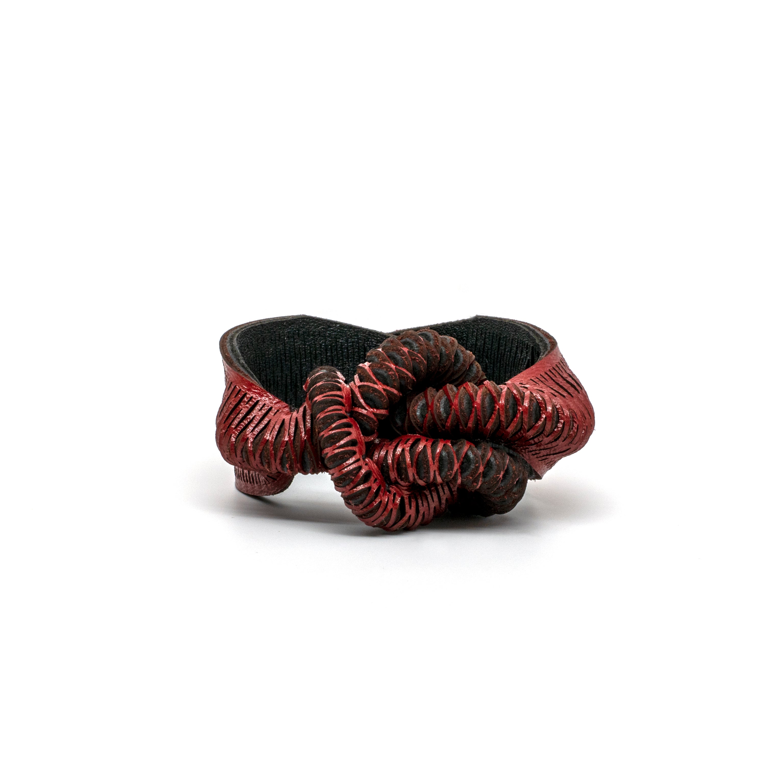 Rattlesnake Bracelet in Dark Red