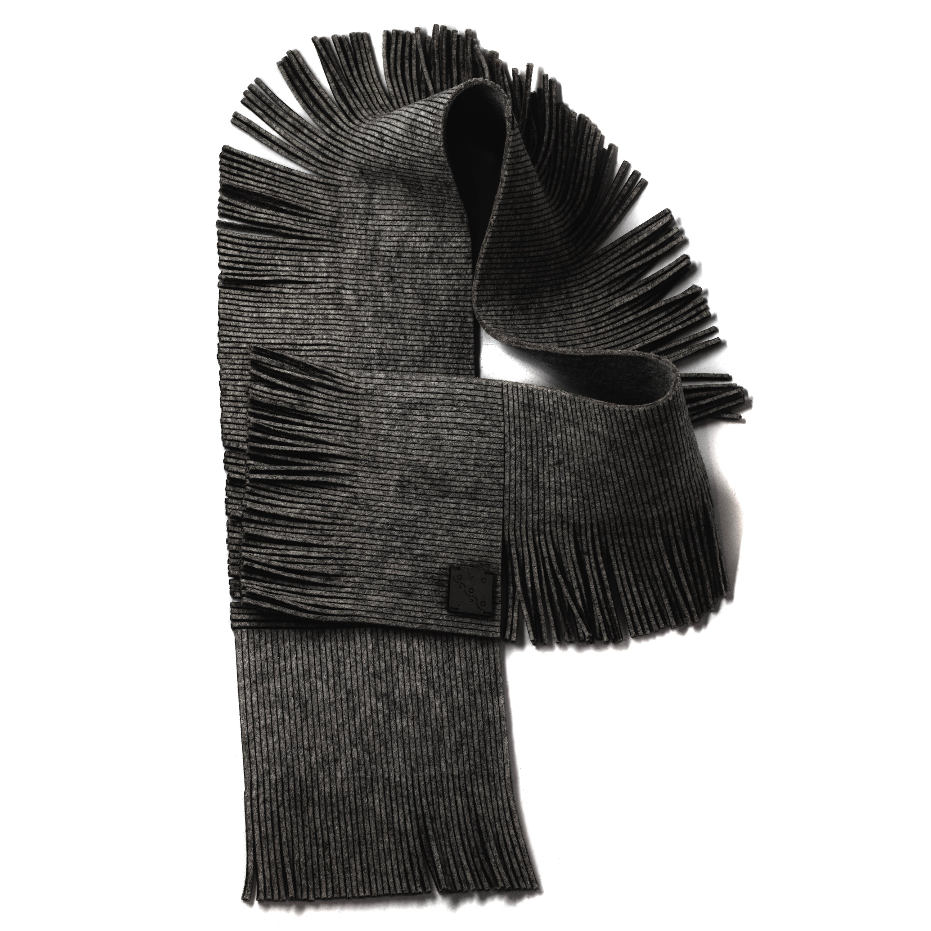 Fringe Scarf in Charcoal