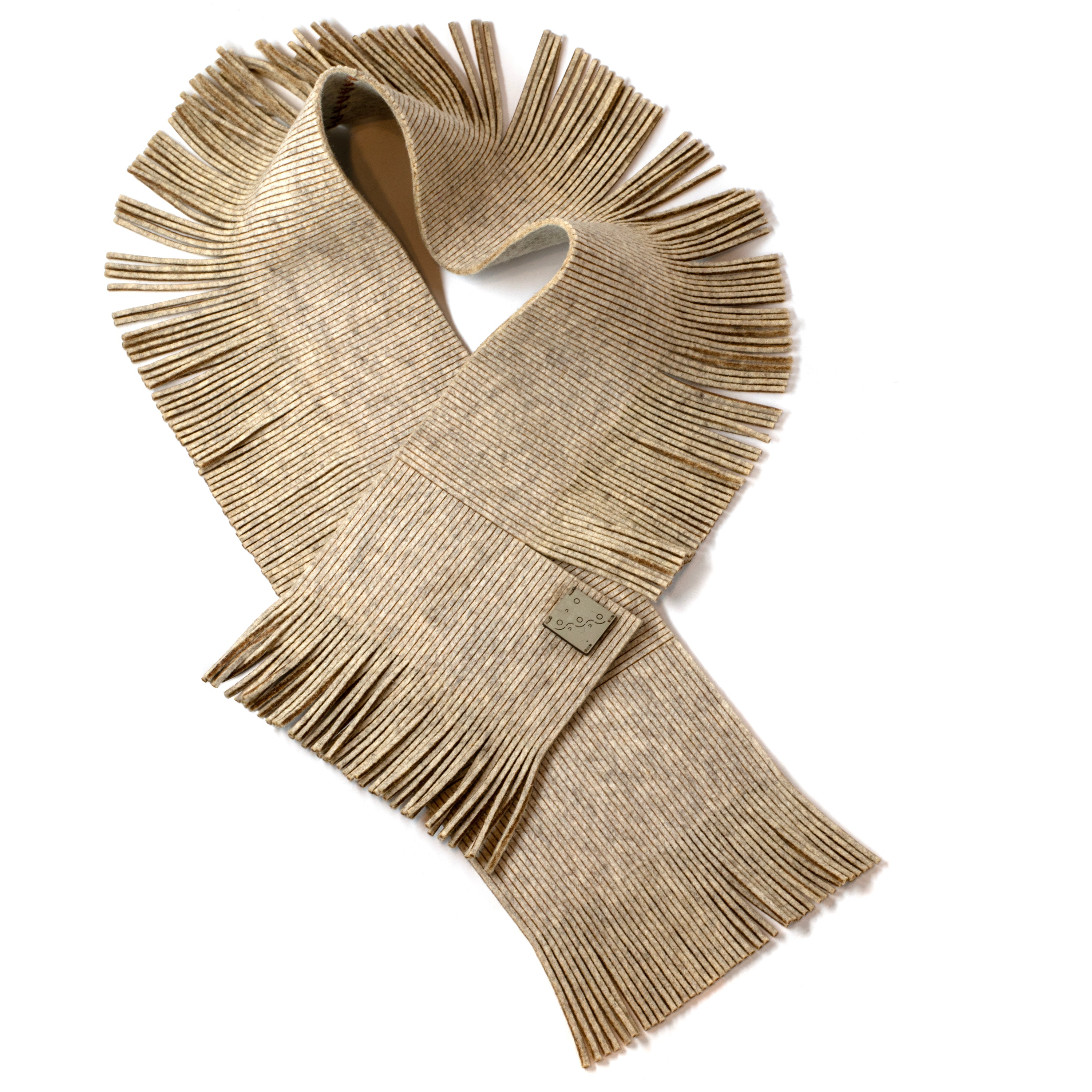 Fringe Scarf in Ecru