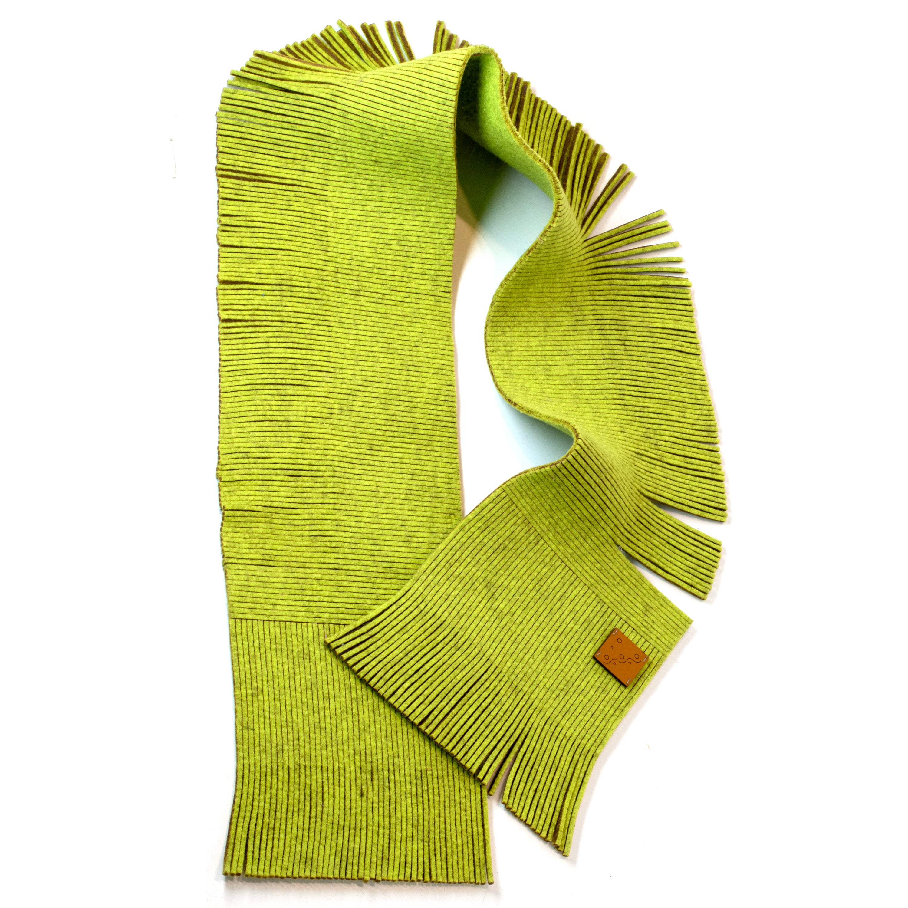 Fringe Scarf in Grama Green