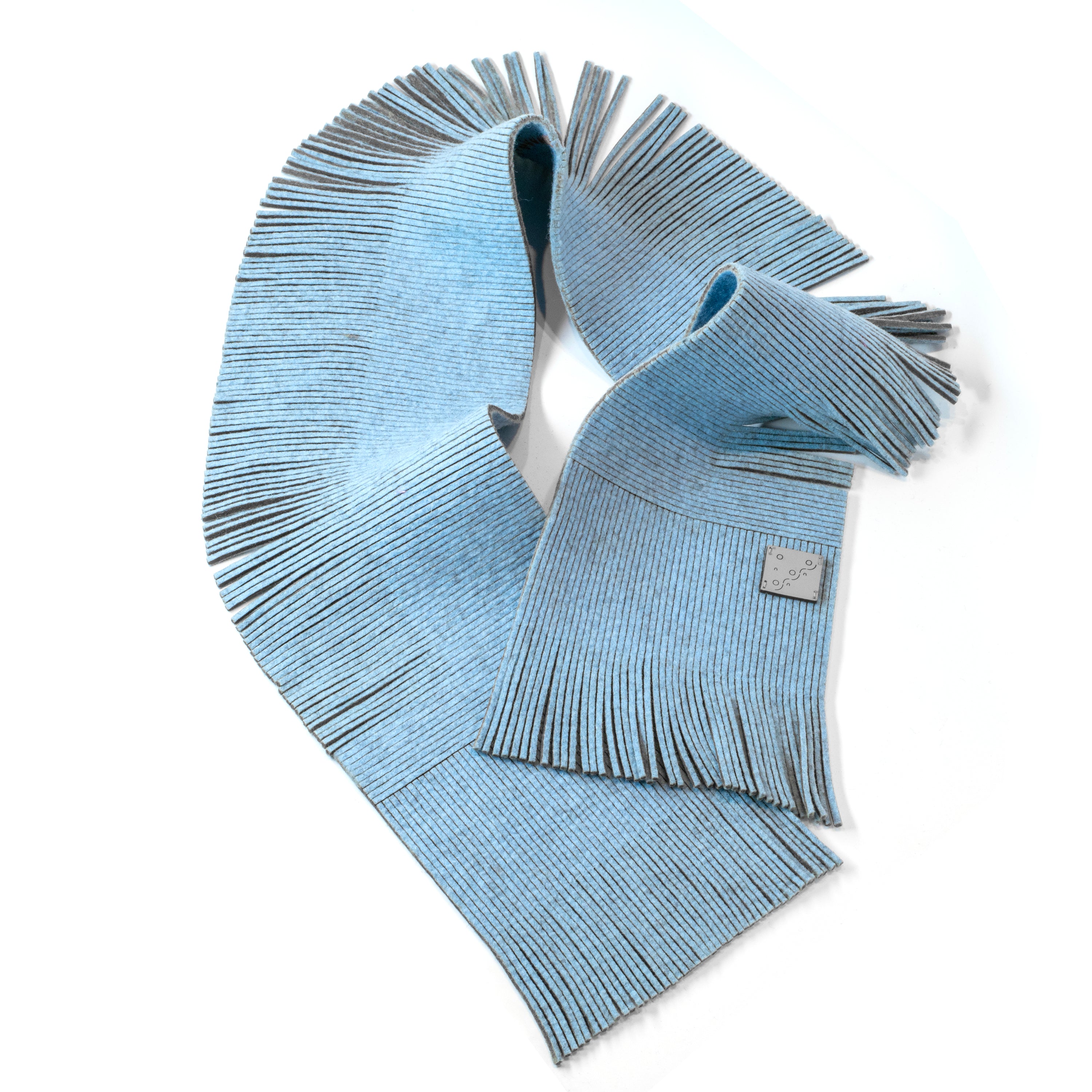Fringe Scarf in Willow Blue