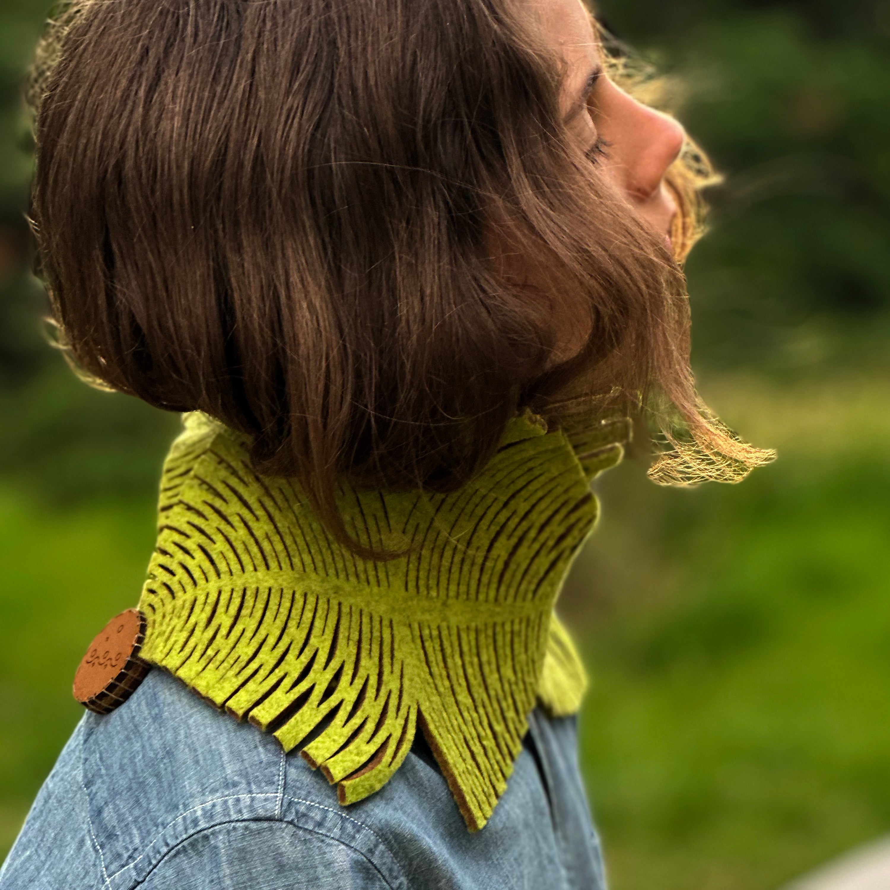 Interference Scarf in Ecru