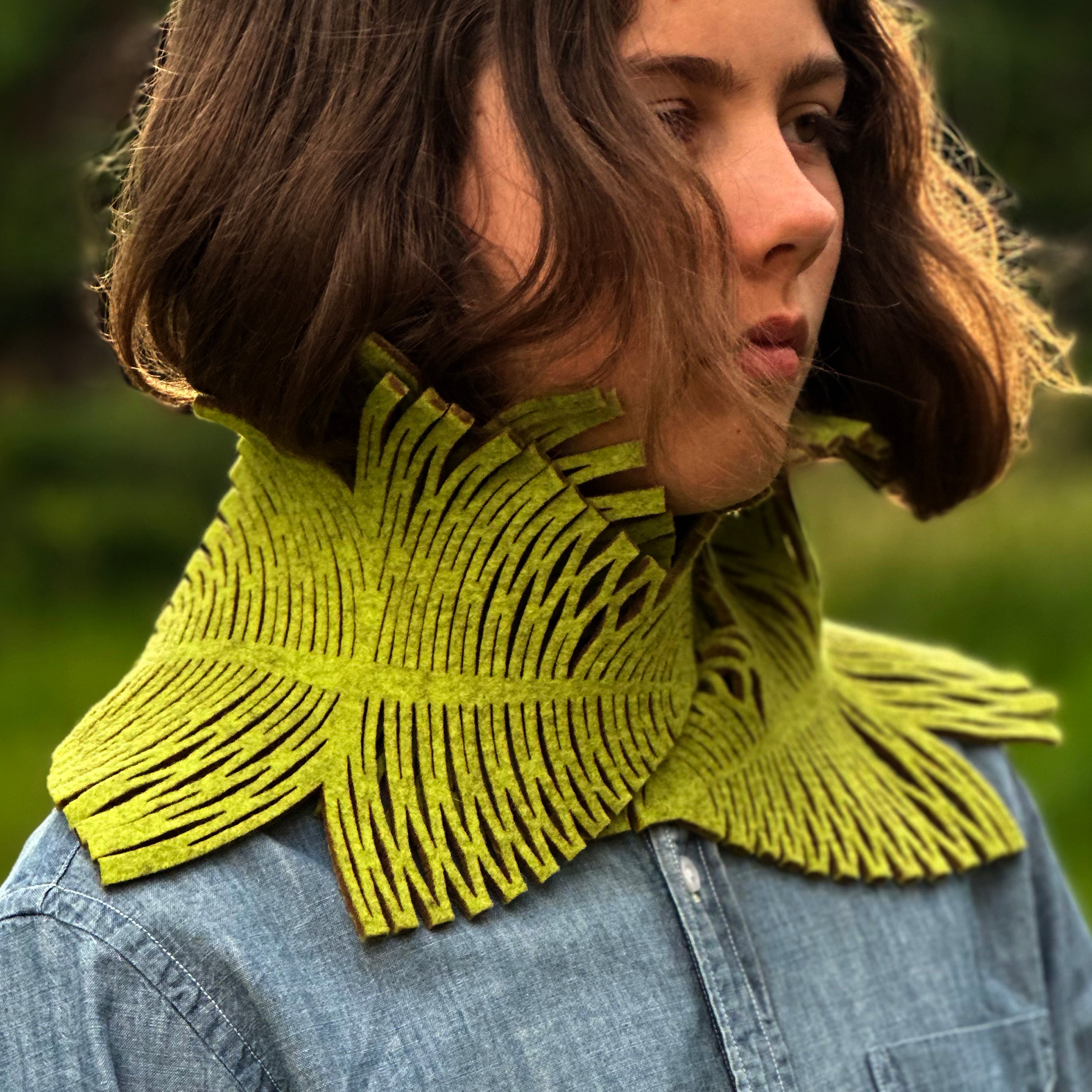 Interference Scarf in Ecru