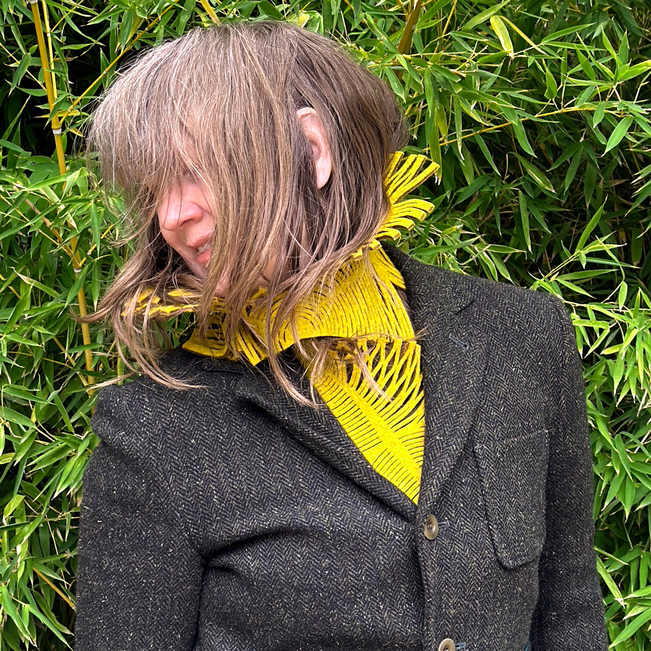 Interference Scarf Chartreuse